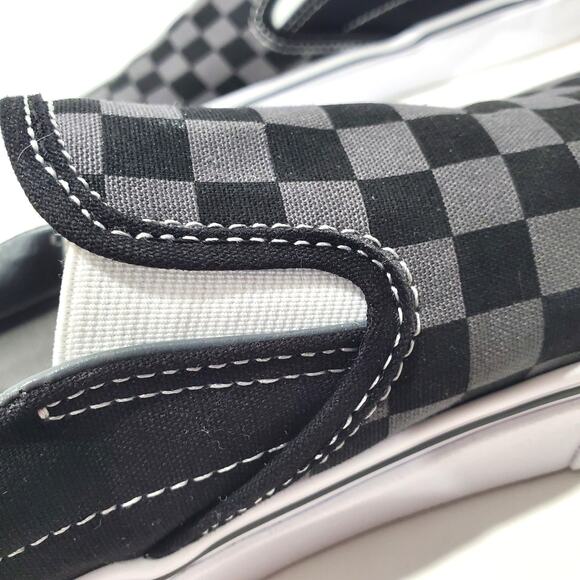 Vans Classic Slip On Checkerboard Black/Pewter Mens 9.5 - Picture 13 of 15